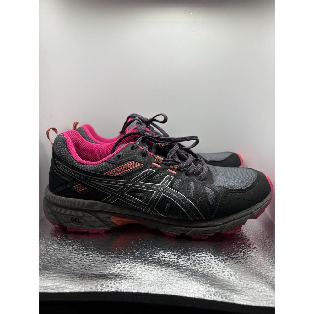 Asics Gel-Venture 7 Gray Pink Womens US Size 9 1012A477 Running Shoes